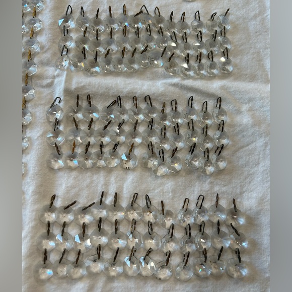 600 Vintage Octagon Crystals with Bronze Connectors - Picture 4 of 6